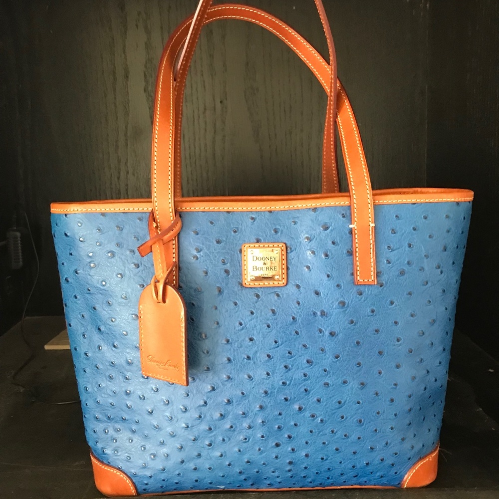 Dooney and Burke Ostrich Charleston Shoulder Bag